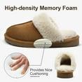 thumbnail image 3 of Litfun Women's Fuzzy Memory Foam Slippers Warm Comfy Winter House Shoes, Brown, Size 8-8.5, 3 of 8