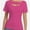 Hot Pink, variant on Women's Fashion Clothes One Piece Cutout Tops Short Sleeve Knit Slim Fitted Shirts Tee Tshirts