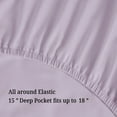 thumbnail image 3 of BNM 300 Thread Count Egyptian Cotton Sheet Set, Twin XL, Lavender, 3 of 6