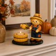 thumbnail image 3 of Halloween Scarecrow Corn Roast Halloween Candle Holder, Ceramic 8X4 In, Fall Living Room Decor, Table Accent, 1 Pc, 3 of 5