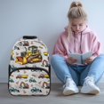 thumbnail image 2 of HUIACONG Construction Truck Print Back to School Backpack for Students Ages 6-18 Large Capacity Lightweight Water Repellent School Backpack for Girls Boys for Elementary Middle High School Daily Use, 2 of 7