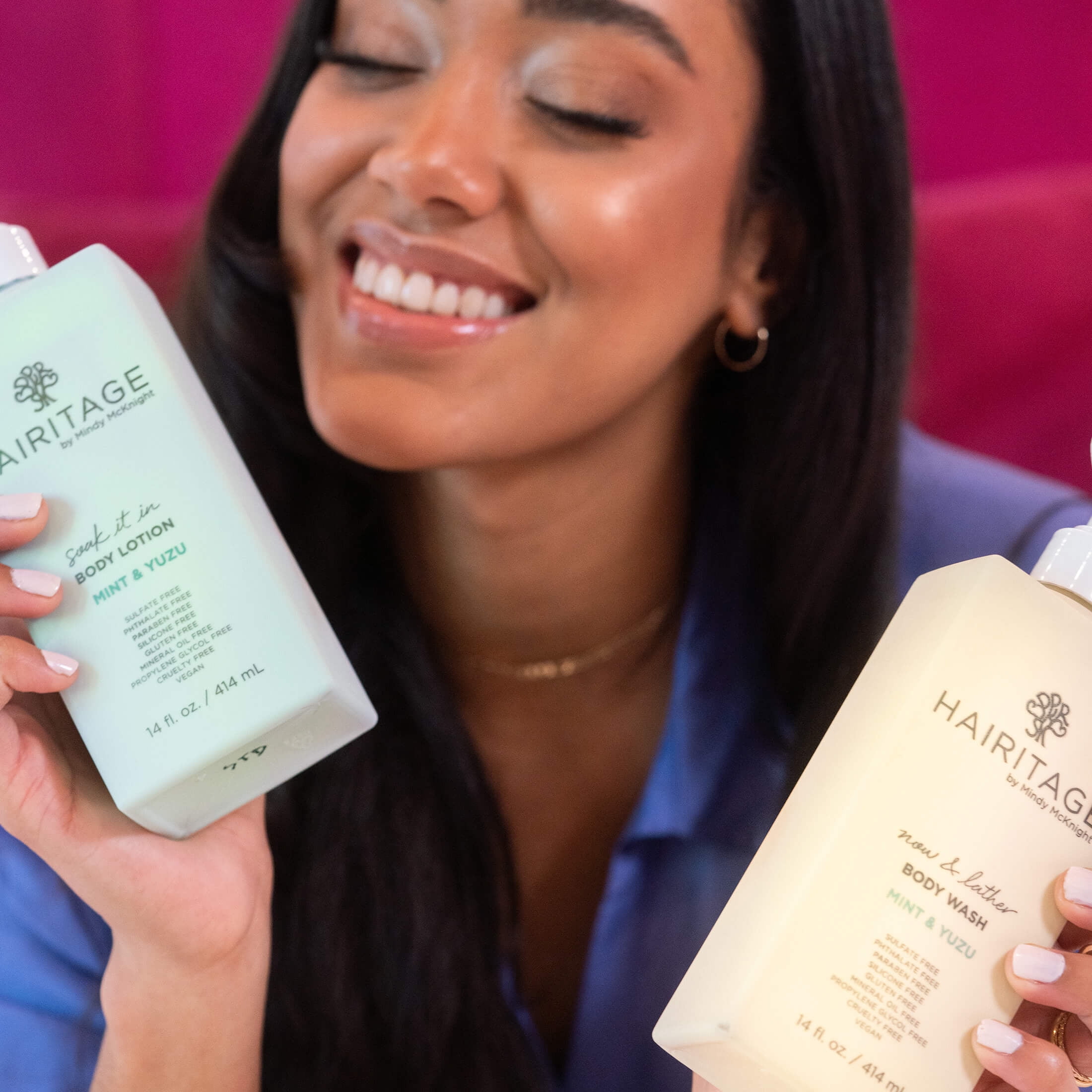 Hairitage Now & Lather Mint & Yuzu Scented Body Wash for all genders & all skin types, 14 fl oz.
