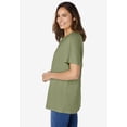 thumbnail image 3 of Woman Within Plus Size Eyelet Henley Tee, 3 of 6