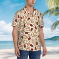 thumbnail image 3 of Logiee Valentine'S Day Rose Print Mens Hawaiian Shirts,Loose-Fit Short Sleeve Button Down Tropical Aloha Beach Shirt,Summer Vacation Wedding Tops,3X-Large, 3 of 7