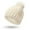 Beige, variant on Dyfzdhu Women Winter Knitted Beanie Hat With Faux Pom Warm Knit Cap Hats For Beige