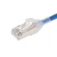 thumbnail image 3 of Monoprice Cat6A Ethernet Patch Cable - 2 Feet - Blue | Snagless, Double Shielded, Component Level, CM, 30AWG - SlimRun Series, 3 of 4