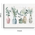 thumbnail image 4 of Bathroom Decor, Botanical Bathroom Pictures Wall Art Bottles and Plants Print Canvas Art Rustic Wood Textured Framed Artwork for Home Decor, Bathroom Aesthetic Decor, Ready to Hang, 4 of 7