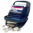 thumbnail image 2 of Genuine Leather Women's Large Change Purse Clasps Open Coin Card Holder-Many Colors, 2 of 9