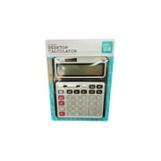 Pen+Gear 12 Digit Large Display Desktop Calculator, Gray, Office, Elementary school, middle school