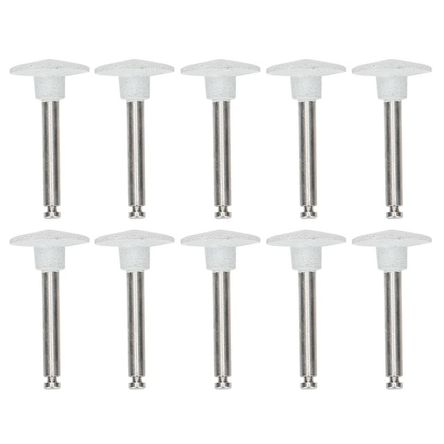 Juego de 10 brocas para pulido dental de baja velocidad, color gris