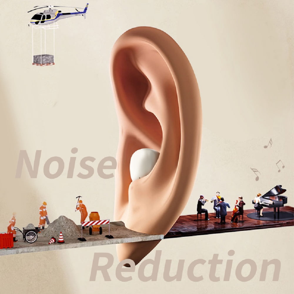 Small Mini Invisible Earbuds Wireless Bluetooth for Small Ears, Low Profile Tiny Discreet Hidden Sleeping Earbuds for Work Sleep, Invisible Headphones Buds (Black)