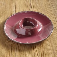 Rustic Melamine Chip n Dip Bowl - Break Resistant Plastic Servingware
