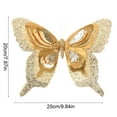 thumbnail image 4 of Yhmxh Christmas Tree Butterfly Ornaments Large Butterfly Clip Christmas Tree Decor Glitter Butterflies Xmas Butterflies Wall Hanging Decor with Clips for Christmas Tree Wreath, 4 of 7