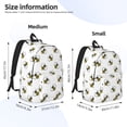 thumbnail image 2 of Saiise Bee Print Laptop Backpack - Adjustable Shoulder Straps, Water-Resistant, Large Capacity, Stylish Design, Unisex for School, Office, Travel-Medium, 2 of 5