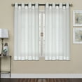 thumbnail image 3 of Porch & Den  Carillion Semi-Sheer Jacquard Grommet Panel Sky Blue 96 Inches, 3 of 5