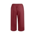 thumbnail image 6 of Lindreshi Linen Pants Women Capris Fashion Women Summer Casual Loose Pockest Elastic Waist Trousers Capris Pants, 6 of 8
