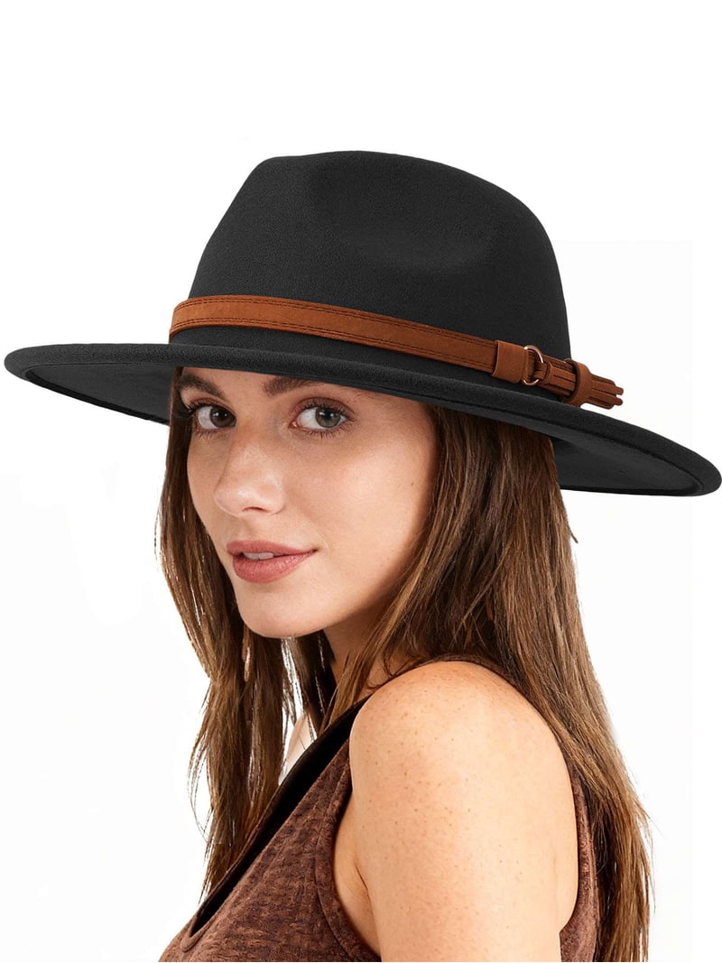Spencer Fedora Hat for Men & Women, Vintage Wide Brim Fedora  display picture 3