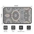 thumbnail image 5 of Gray Floral Mandala and Leaf Pattern Door Rugs,Washable Non Slip Door Mats Indoor,Decorative Door Mats,Entry Mat Indoor for Entrance,Bedroom,Kitchen,Bathroom,30"x17", 5 of 6