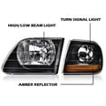 thumbnail image 3 of PIT66 Fit For 97-03 Ford F150/99-02 Expedition Black Headlights+Corner Lights 1Pair, 3 of 9
