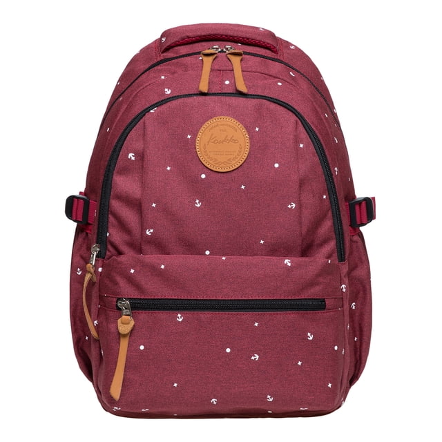 Mochila KAUKKO para la escuela y el ocio con compartimento para portátil de 15 pulgadas, 30 * 15 * 45 cm, 20,2 L (24 rojo) KAUKKO KS24-Red