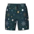 thumbnail image 4 of Lsque Mens Swim Trunks Christmas Snowflake Pattern - Bathing Suit Compression Liner - Beach Swim Shorts Swimwear - (S-3XL) - Stretch Quick Dry -Large, 4 of 9