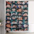 thumbnail image 1 of Cortina de ducha My Hero Academia con diseño de dibujos animados, con 12 ganchos, impermeable, lavable, de poliéster, para decoración del baño, 60 x 72 pulgadas, de hierro, 1 of 8
