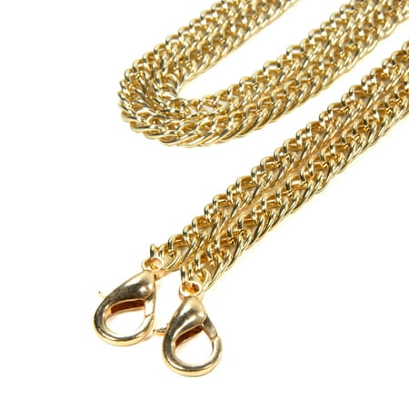 Kroo Metal - Kroo 46in Long Mini Purse Shoulder Cross Body Handbags Replacement Chain Strap (Yellow Gold)