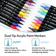 thumbnail image 3 of Pagather Acrylic Paint Art Markers, Fine and Brush Point, Assorted Colors, 24 Counts, 3 of 9