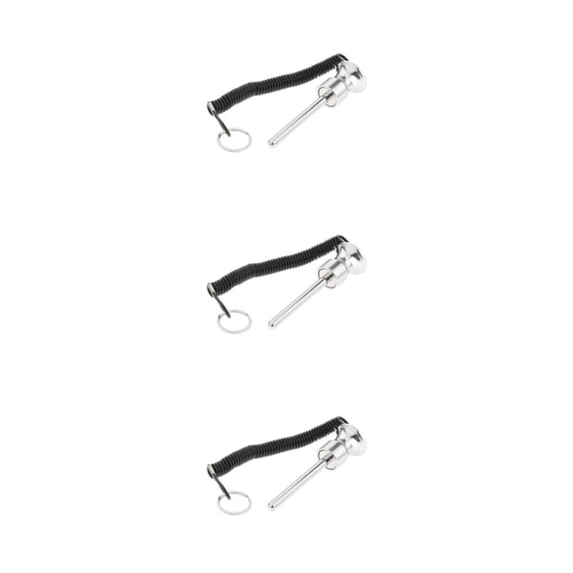 Maytalsory Magnetic Weight Stack Pin with Pull Parts Rope Replacement Silver 8x80mm 3Set
