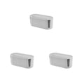 thumbnail image 4 of yingyy 1/2/3 Plug Board Bracket Wire Cable Organizer Power Case Home Dustproof Router Data Line Shelf for Household Tabletop White 3PCS, 4 of 6
