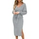 thumbnail image 2 of Vestido informal de mujer con cuello en V y espalda escotada: diseño elegante para todas las estaciones, lavable a máquina, tallas S-XL, largo 105-108 cm., 2 of 5
