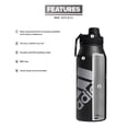 thumbnail image 3 of adidas Unisex 1 Liter (32 oz) Metal Water Bottle, Black/Silver Metallic, One Size, 3 of 6