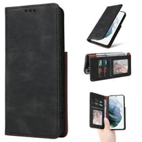 Galaxy S22 Plus Case with Stand, Allytech Premium Slim PU Leather & Inner TPU Bumper Shockproof Card Slots Folio Book Kickstand Women Men Wallet Case for Samsung Galaxy S22 Plus 6.6" 5G 2022, Black