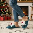 thumbnail image 7 of Ecetana Women's Christmas Fuzzy Cute Warm House Slippers Bedroom Indoor Shoes, 7 of 7