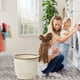 thumbnail image 4 of Cesto de ropa sucia portátil | Cesto grande de plástico para ropa sucia con diseño hueco y ventilado | Cesto de ropa plegable y ligero para baño, dormitorio, armario, lavandería, 4 of 9