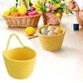 thumbnail image 2 of Fabric Wall Hanging Baskets,Cotton Rope Hanging Storage Basket, Multi-Purpose Woven Organizer, Woven Pouchs, Storage Organizers and Decoration Pocket Caddy Bins for Home Kitchen Door, 2 of 7