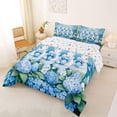 thumbnail image 2 of Erosebridal Boys Girls Easter Rabbits Eggs Queen Comforter Set 3pcs,Blue Flowers Bowtie Bedding Comforter Set For Kids,Microfiber Bedroom Decor, 2 of 7