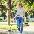 thumbnail image 5 of Correa retráctil para perros, correa extensible de 5 m con mango antideslizante, correa retráctil antienredos para perros pequeños y medianos de hasta 25 kg (rosa claro), 5 of 5