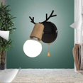 thumbnail image 4 of Nordic Modern Design Deer Antlers Shape Wooden Wall Sconce with Pull Chain Switch E27,Black,No Bulb, 4 of 5