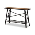 thumbnail image 2 of Baxton Studio Allaire Vintage Rustic Industrial Style Wood and Dark Bronze-Finished Metal Console Table, 2 of 7