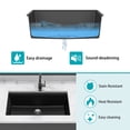 thumbnail image 6 of Quartz Kitchen Sink - 28" x 19" x 9.65" Black granite composite Workstation undermount kitchen sink, 6 of 8