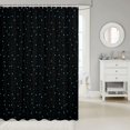 thumbnail image 2 of Manfei Modern Stars Polka Dot Shower Curtain 72Wx78L,Cute Cartoon Themed Bath Curtain,Black Blue, 2 of 5