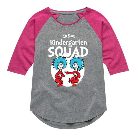 Dr. Seuss - Kindergarten Squad - Youth Girls Raglan Graphic T-Shirt
