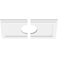 thumbnail image 4 of Ekena Millwork CMP16X8RE2-04000 4 in. ID x 5.5 in. Rectangle Architectural Grade Médaillon de Plafond Contemporain PVC - 2 Pièces, 4 of 4
