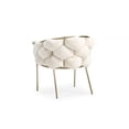 thumbnail image 3 of Modrest Debra Modern White Fabric Dining Chair, 3 of 6