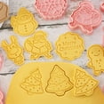 thumbnail image 3 of 8 Pcs/Set Christmas Themed Cutters  Christmas Tree DIY 3D Biscuits  Baking Mould  Decorating Tools, 3 of 8