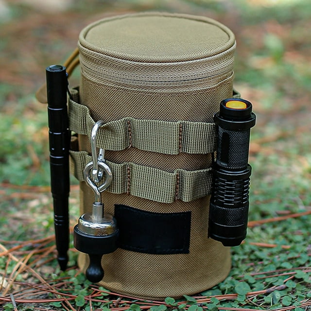 TopLLC Camping & Hiking Outdoor Beer Mug Swallow Cup Storage Bag Tactically Multi-functional Storage Pouch Water Bottle Insulation Protection Sleeve Utility Bag cup cover