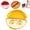 Yellow, variant on 2-in-1 Microwave Omelet & Egg Cooker, 2-Cavity Microwave Egg Poacher & Omelet Maker, Quick Breakfast Egg Mold for Sandwiches, Dishwasher Safe