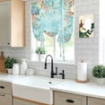 thumbnail image 5 of Coastal Balloon Curtains for Living Room/French Door, Summer Nautical Beach Coral Starfish Blue Ombre Tie Up Curtains 63 Inch Length Energy Saving Kitchen Curtains Shades for Windows 42"x63", 5 of 8
