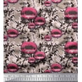 thumbnail image 1 of Soimoi Rayon Tissu Texture & Femmes Lèvres Mode Décor Tissu Imprimé Yard 42 Pouces de Large, 1 of 1